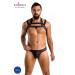 Комплект чоловічої білизни з кріпленнями Passion 043 Jacob XXL/XXXL Black, труси, шлейки