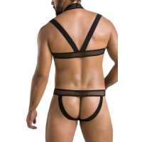 Комплект чоловічої білизни з кріпленнями Passion 043 Jacob XXL/XXXL Black, труси, шлейки