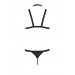 Комплект мужского белья из стреп Passion 039 Set Andrew L/XL Black, стринги, шлейка