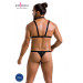 Комплект мужского белья из стреп Passion 039 Set Andrew L/XL Black, стринги, шлейка
