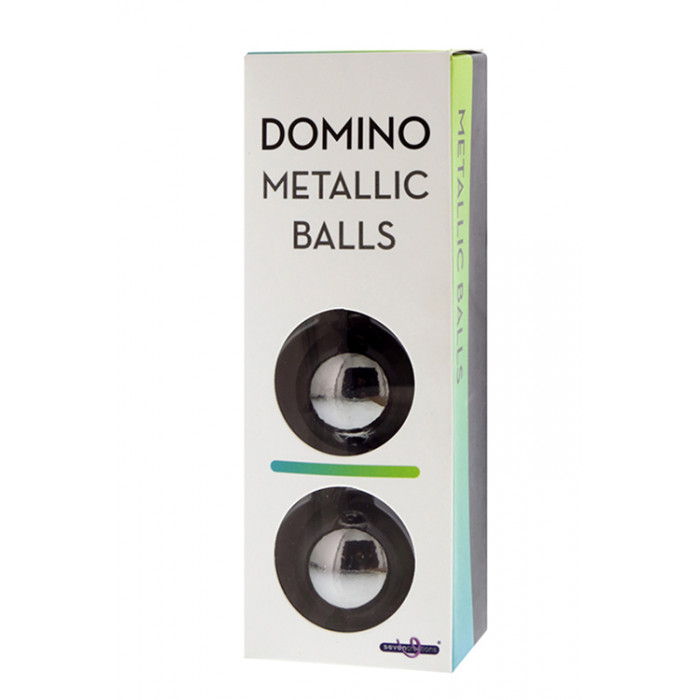 Вагінальні кульки DOMINO METALLIC BALLS, SILVER