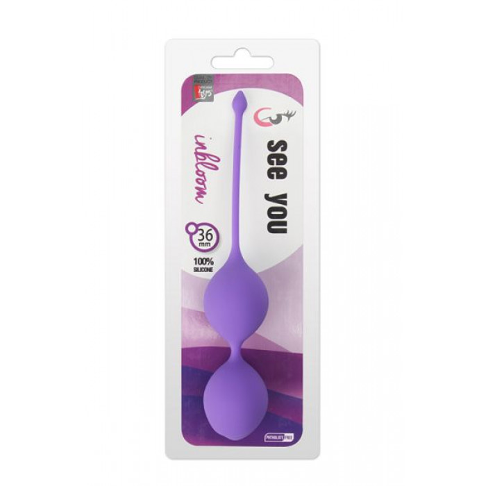 Вагинальные шарики SEE YOU IN BLOOM DUO BALLS 36MM PURPLE