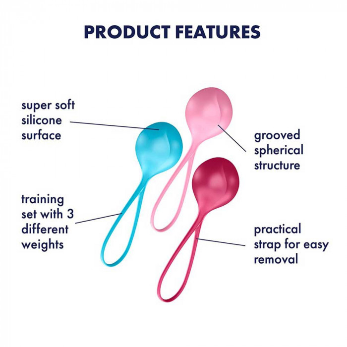 T360069 Набор одинарных вагинальных шариков Satisfyer Strengthening Balls set of 3