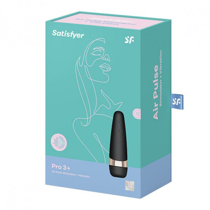 Вакуумный клиторальный стимулятор Satisfyer Pro 3 Vibration с вибрацией и очень мягким кончиком