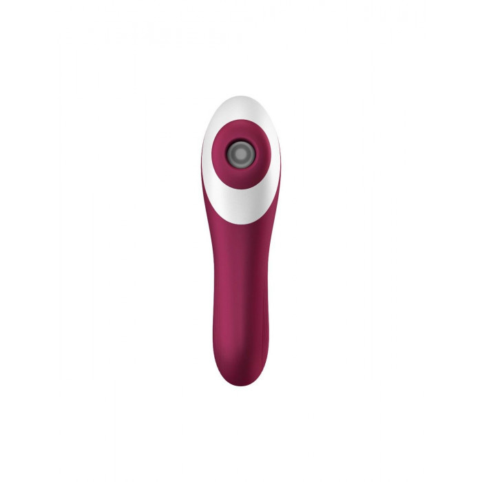 Вакуумний стимулятор із вібрацією Satisfyer Dual Crush Wine Red