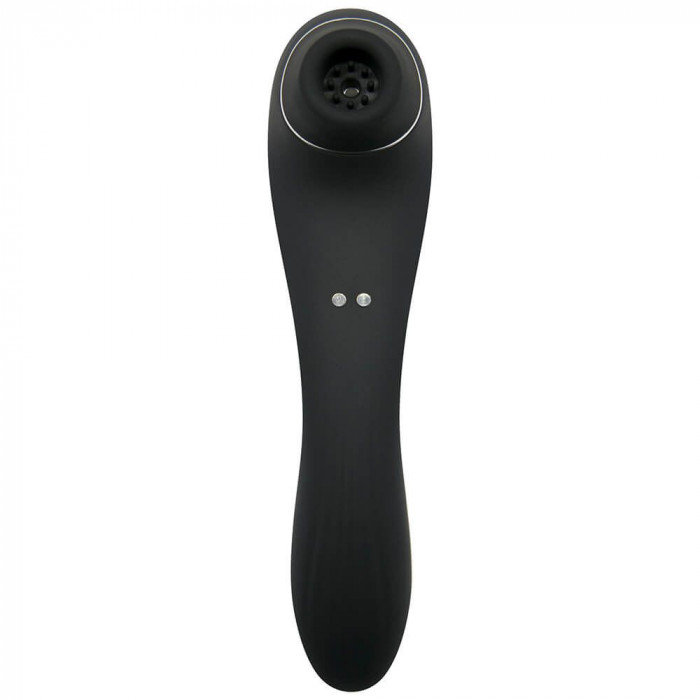 Вібратор і вакуумний стимулятор Alive Midnight Quiver Black - іграшка 2 в 1