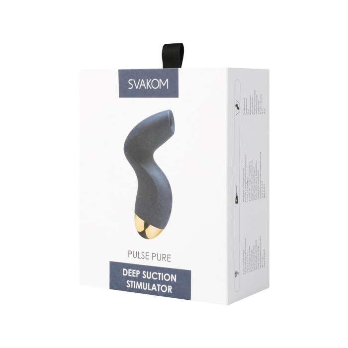 Вакуумний кліторальний стимулятор Svakom Pulse Pure Navy Blue, 5 режимів, 5 інтенсивностей у кожному
