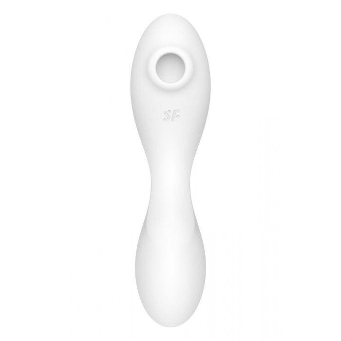 Вакуумний смарт-стимулятор із вібрацією Satisfyer Curvy Trinity 5 (White), керування зі смартфона