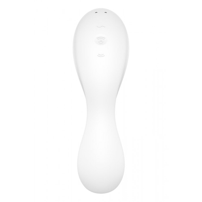 Вакуумний смарт-стимулятор із вібрацією Satisfyer Curvy Trinity 5 (White), керування зі смартфона