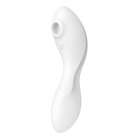 Вакуумний смарт-стимулятор із вібрацією Satisfyer Curvy Trinity 5 (White), керування зі смартфона