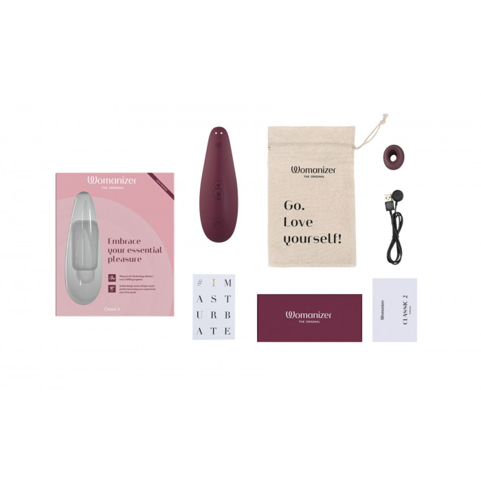 Вакуумный клиторальный стимулятор Womanizer Classic 2 - Bordeaux