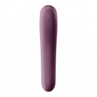 Вакуумный стимулятор с вибрацией Satisfyer Dual Kiss Wine Red