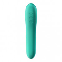Вакуумний стимулятор із вібрацією Satisfyer Dual Kiss Green