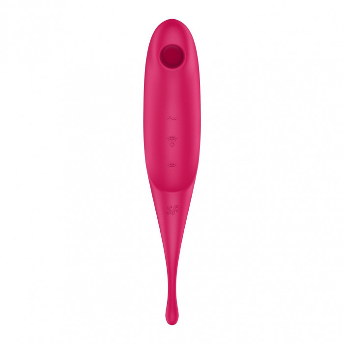 Вібратор для клітора з вакуумною стимуляцією Satisfyer Twirling Pro Red