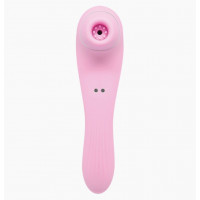 Вібратор і вакуумний стимулятор Alive Midnight Quiver Pink - іграшка 2 в 1