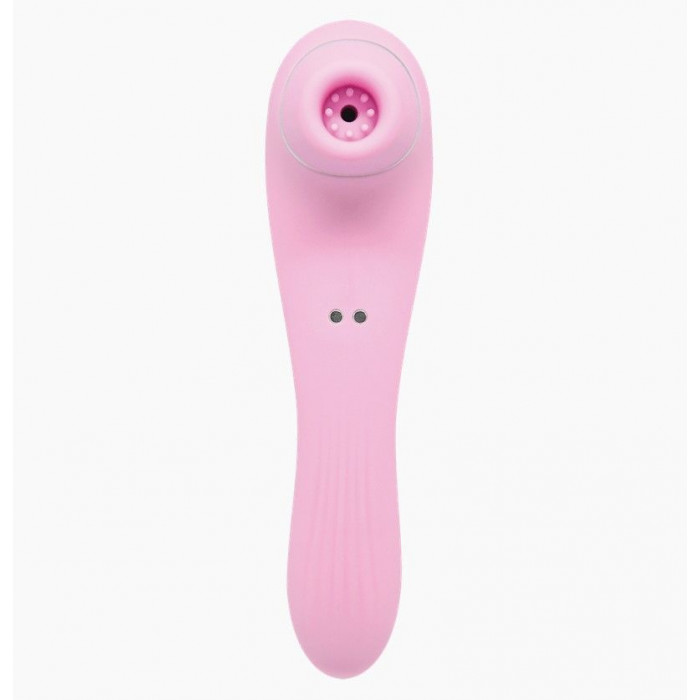 Вібратор і вакуумний стимулятор Alive Midnight Quiver Pink - іграшка 2 в 1