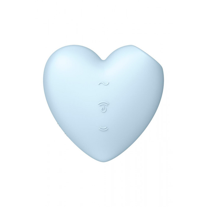 Вакуумний стимулятор-серце з вібрацією Satisfyer Cutie Heart Blue