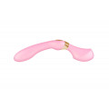 Вібромасажер Shunga Zoa Light Pink, двосторонній