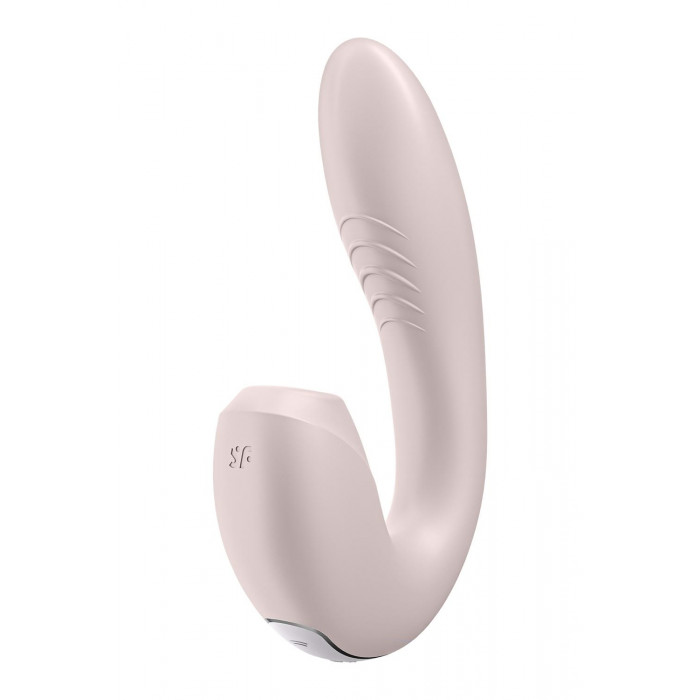 Двойной смарт вибратор с вакуумной стимуляцией клитора Satisfyer Sunray Connect App Pink