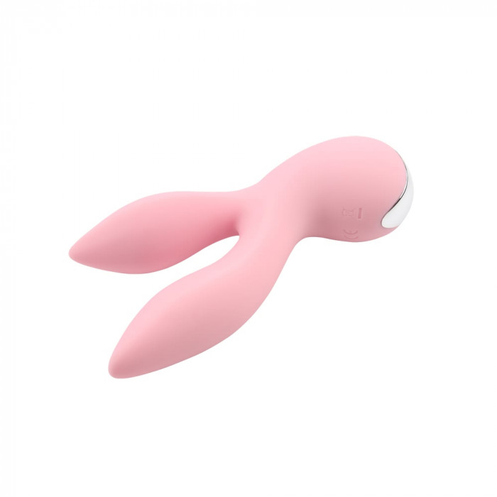 Вибратор с 2 отростками Chisa Aphrovibe Light Pink Oh My Rabbit