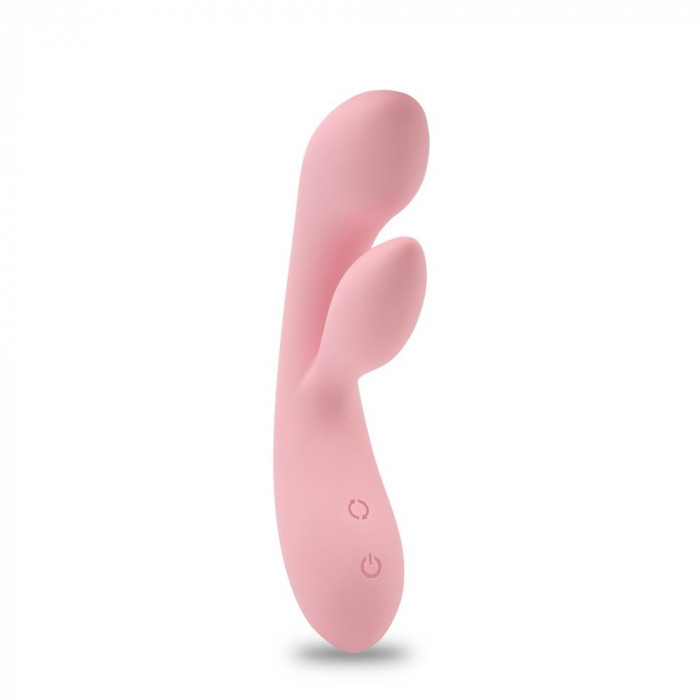 Вибратор с 2 отростками Chisa Aphrovibe Light Pink Oh My Rabbit