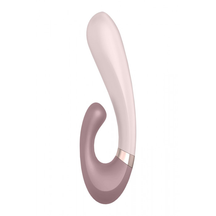 Подвійний смарт вібратор із функцією нагріву Satisfyer Heat Wave Connect App Mauve