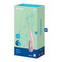Подвійний смарт вібратор із функцією нагріву Satisfyer Heat Wave Connect App Mauve