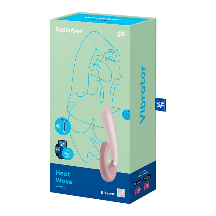 Подвійний смарт вібратор із функцією нагріву Satisfyer Heat Wave Connect App Mauve