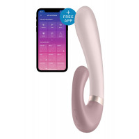 Подвійний смарт вібратор із функцією нагріву Satisfyer Heat Wave Connect App Mauve
