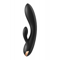 Смарт вибратор кролик Satisfyer Double Flex Connect App Black