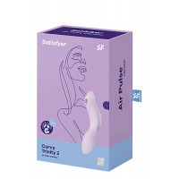 Подвійний вібратор із вакуумною стимуляцією Satisfyer Curvy Trinity 2 violet