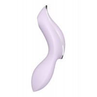 Подвійний вібратор із вакуумною стимуляцією Satisfyer Curvy Trinity 2 violet