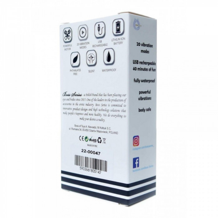Вибропуля Powerful Bullet Vibrator USB 20 Functions - Matt Black