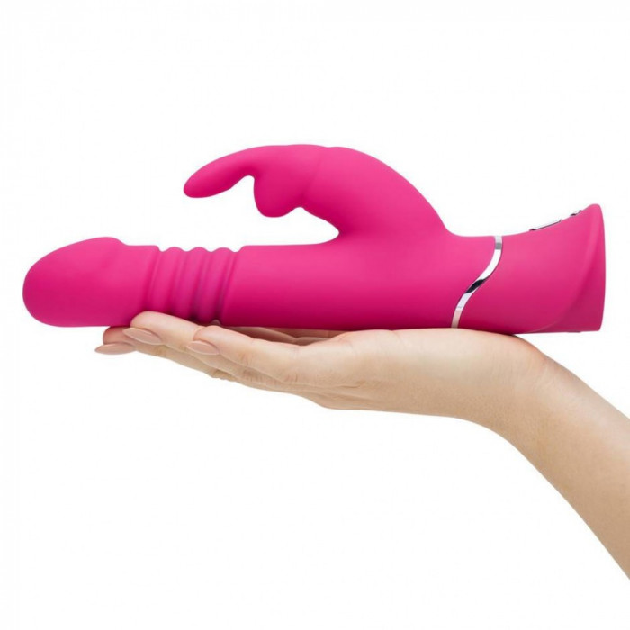 Вибратор кролик с поступательными движениями Happy Rabbit Thrusting Realistic