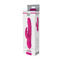 Двойной вибратор кролик Dream Toys VIBES OF LOVE COCKY RABBIT MAGENTA