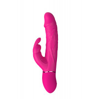 Двойной вибратор кролик Dream Toys VIBES OF LOVE COCKY RABBIT MAGENTA