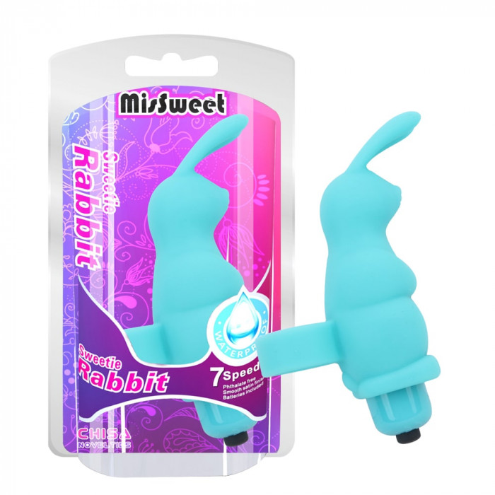 Вибромассажер на палец Sweeiie Rabbit, Blue Chisa