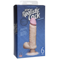Вибратор с присоской Vibrating Realistic 6 Inch Ultraskyn Ur3 Cock - White