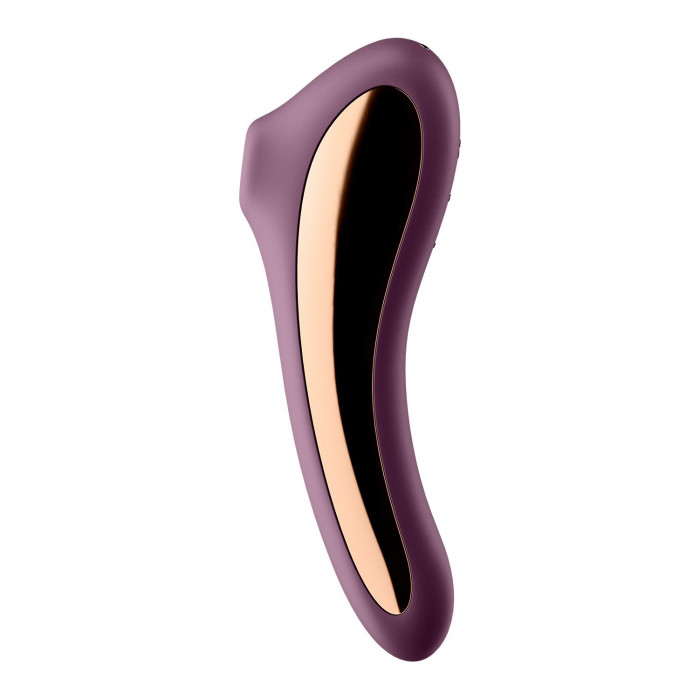 Вакуумный клиторальный стимулятор с вибрацией Satisfyer Dual Kiss wine red