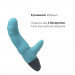 Вибратор рельефный Adrien Lastic Cyclone Blue со стимуляцией точки G, два мотора
