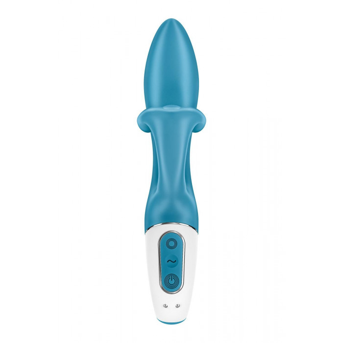 Вібратор-кролик із потрійним відростком Satisfyer Embrace me Turquoise, 2 мотори, діаметр 3,6 см