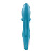Вібратор-кролик із потрійним відростком Satisfyer Embrace me Turquoise, 2 мотори, діаметр 3,6 см