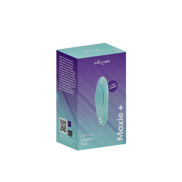 Смарт-вибратор в трусики We-Vibe Moxie+ Aqua, обновленный пульт ДУ