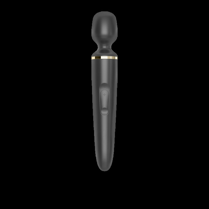 Вібромасажер Satisfyer Wand-er Woman (Black/Gold), водонепроникний, потужний, розмір XXL