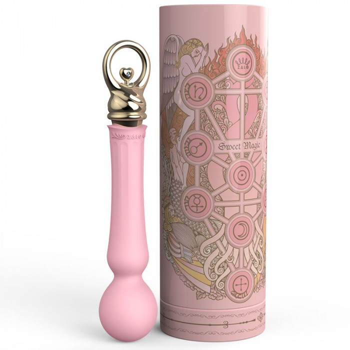 Вібромасажер із підігрівом Zalo Sweet Magic - Confidence Wand Fairy Pink