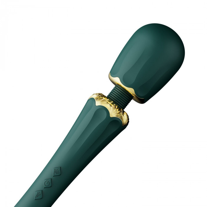 Вібромасажер з насадками Zalo — Kyro Wand Turquoise Green
