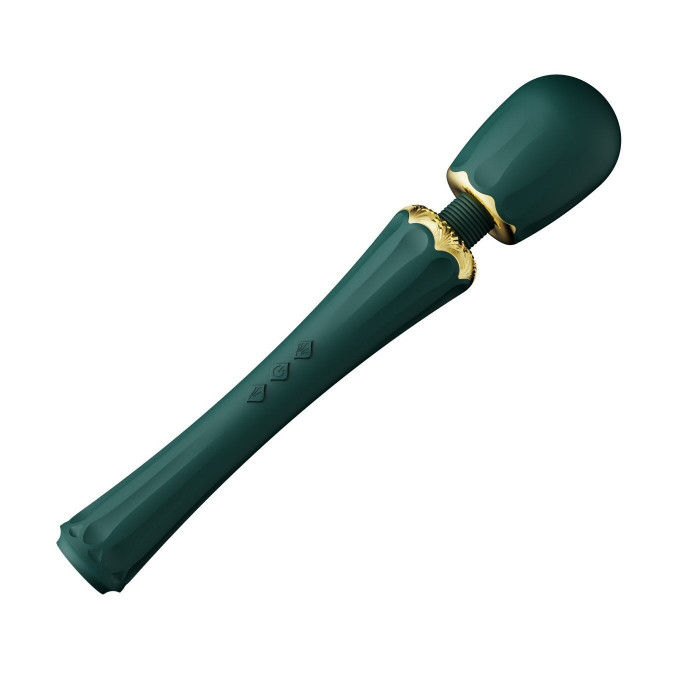 Вібромасажер з насадками Zalo — Kyro Wand Turquoise Green